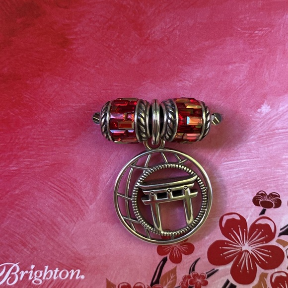 Brighton Jewelry - Brighton Wanderlust Tokyo Charm/pendant w/ 2-Red Crystal Beads
